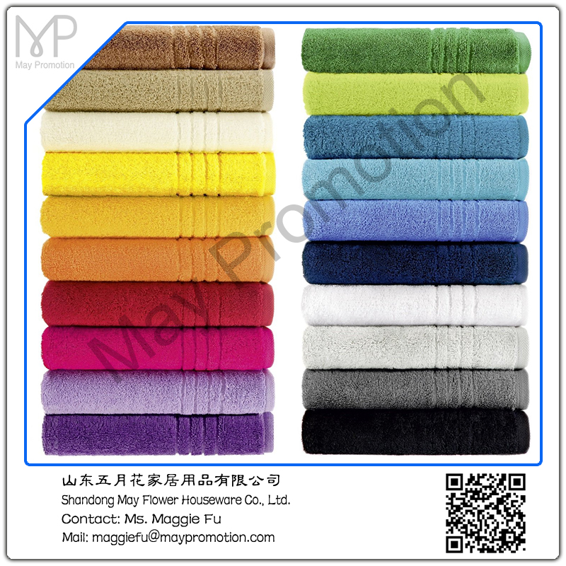 cotton terry dyed colored bath towel face towel hand towel 
