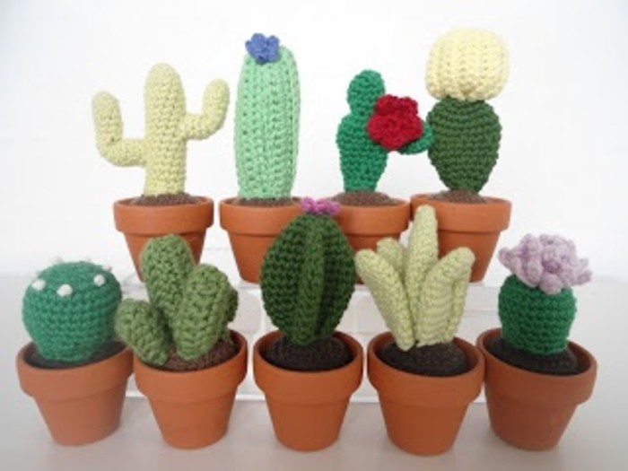 crocheted cactus